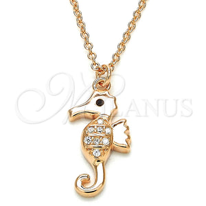 Sterling Silver Necklace — Pendant Necklace with White and Black Cubic Zirconia — main product view — SKU 125860 | Plata 925 collar — Pendant Necklace with blanco and negro Cubic Zirconia — SKU 125860