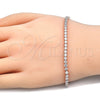 Sterling Silver Tennis Bracelet, with White Cubic Zirconia, Polished, Rose Gold Finish, 03.336.0031.1.07 (03 MM Thickness, 7 Inches Length)