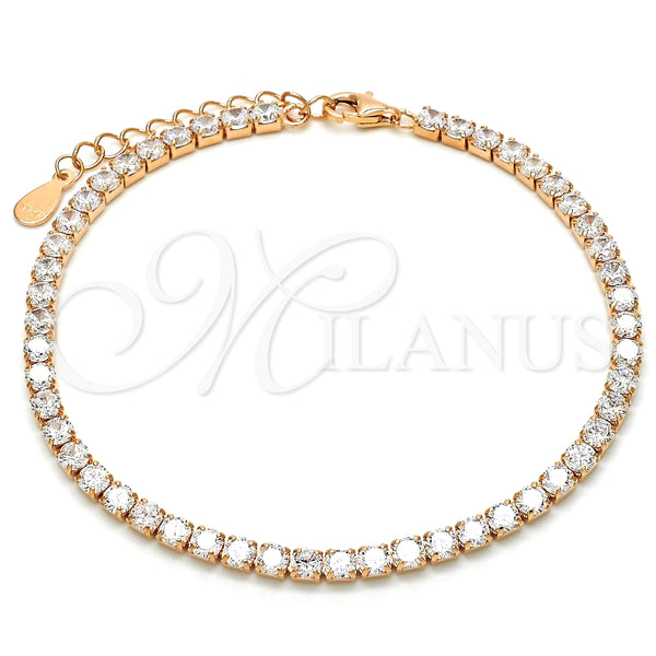 Sterling Silver Bracelet — Tennis Bracelet with White Cubic Zirconia Polished Rose — alternate product view — SKU 125877 | Plata 925 brazalete — Tennis Bracelet with blanco Cubic Zirconia pulido Rose — SKU 125877