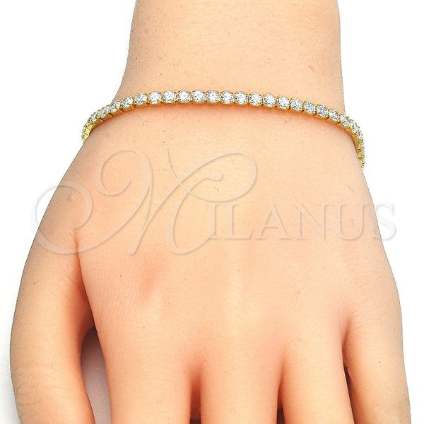 Sterling Silver Bracelet — Tennis Bracelet with White Cubic Zirconia Polished 03. — alternate product view — SKU 125879 | Plata 925 brazalete — Tennis Bracelet with blanco Cubic Zirconia pulido 03. — SKU 125879