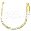 Sterling Silver Tennis Bracelet, with White Cubic Zirconia, Polished, Golden Finish, 03.336.0031.2.07 (03 MM Thickness, 7 Inches Length)