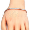 Sterling Silver Bracelet — Tennis Bracelet with White Cubic Zirconia Polished Rose — alternate product view — SKU 125884 | Plata 925 brazalete — Tennis Bracelet with blanco Cubic Zirconia pulido Rose — SKU 125884