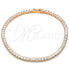 Sterling Silver Tennis Bracelet, with White Cubic Zirconia, Polished, Rose Gold Finish, 03.336.0033.1.08 (03 MM Thickness, 8 Inches Length)