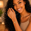 Sterling Silver Fancy Bracelet, with White Cubic Zirconia, Polished, Golden Finish, 03.336.0037.2.07 (01 MM Thickness, 7 Inches Length)