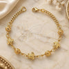 Oro Laminado Fancy Bracelet, Gold Filled Style Turtle and Rolo Design, Polished, Golden Finish, 03.32.0155 (04 MM Thickness, 7 Inches Length)
