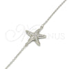Sterling Silver Fancy Bracelet, with White Micro Pave, Polished, Rhodium Finish, 03.336.0043.07 (01 MM Thickness, 7 Inches Length)