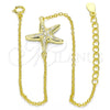 Sterling Silver Fancy Bracelet, with White Micro Pave, Polished, Golden Finish, 03.336.0043.2.07 (01 MM Thickness, 7 Inches Length)