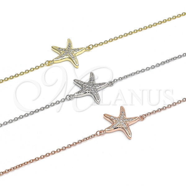 Sterling Silver Bracelet — Fancy Bracelet with White Micro Pave Polished 03. — alternate product view — SKU 125932 | Plata 925 brazalete — elegante Bracelet with blanco Micro Pave pulido 03. — SKU 125932