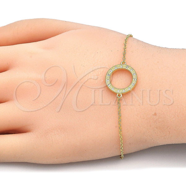 Sterling Silver Bracelet — Fancy Bracelet with White Micro Pave Polished 03. — alternate product view — SKU 125935 | Plata 925 brazalete — elegante Bracelet with blanco Micro Pave pulido 03. — SKU 125935
