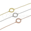 Sterling Silver Fancy Bracelet, with White Micro Pave, Polished, Golden Finish, 03.336.0024.2.07 (01 MM Thickness, 7 Inches Length)