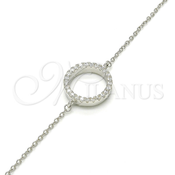 Sterling Silver Bracelet — Fancy Bracelet with White Cubic Zirconia Polished 03. — alternate product view — SKU 125936 | Plata 925 brazalete — elegante Bracelet with blanco Cubic Zirconia pulido 03. — SKU 125936