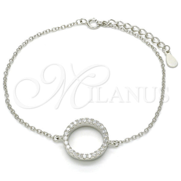 Sterling Silver Fancy Bracelet, with White Cubic Zirconia, Polished, Rhodium Finish, 03.336.0044.07 (02 MM for wholesale, main product view