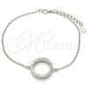 Sterling Silver Fancy Bracelet, with White Cubic Zirconia, Polished, Rhodium Finish, 03.336.0044.07 (02 MM for wholesale, main product view