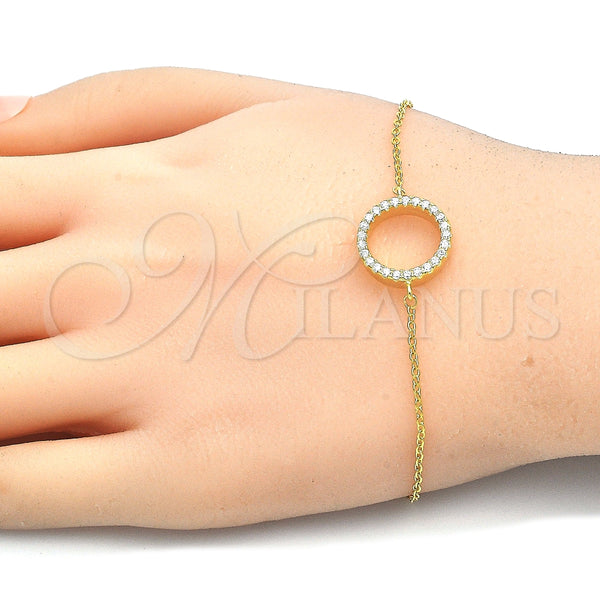 Sterling Silver Bracelet — Fancy Bracelet with White Cubic Zirconia Polished 03. — alternate product view — SKU 125938 | Plata 925 brazalete — elegante Bracelet with blanco Cubic Zirconia pulido 03. — SKU 125938