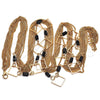 Oro Laminado Fancy Necklace, Gold Filled Style with Black Crystal, Polished, Golden Finish, 04.321.0028.32 (02 MM Thickness, 32 Inches Length)