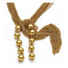 Oro Laminado Fancy Necklace, Gold Filled Style Ball Design, Polished, Golden Finish, 04.321.0030.32 (02 MM Thickness, 32 Inches Length)
