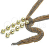 Oro Laminado Fancy Necklace, Gold Filled Style Ball Design, Polished, Two Tone, 04.321.0030.1.32 (02 MM Thickness, 32 Inches Length)