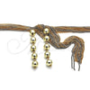 Oro Laminado Fancy Necklace, Gold Filled Style Ball Design, Polished, Two Tone, 04.321.0030.1.32 (02 MM Thickness, 32 Inches Length)