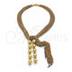 Oro Laminado Fancy Necklace, Gold Filled Style Ball Design, Polished, Two Tone, 04.321.0030.1.32 (02 MM Thickness, 32 Inches Length)