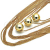 Oro Laminado Fancy Necklace, Gold Filled Style Ball Design, Polished, Golden Finish, 04.321.0031.24 (02 MM Thickness, 24 Inches Length)