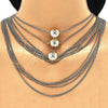 Oro Laminado Fancy Necklace, Gold Filled Style Ball Design, Polished, Two Tone, 04.321.0031.1.24 (02 MM Thickness, 24 Inches Length)