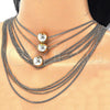 Oro Laminado Fancy Necklace, Gold Filled Style Ball Design, Polished, Two Tone, 04.321.0031.1.24 (02 MM Thickness, 24 Inches Length)
