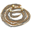 Oro Laminado Fancy Necklace, Gold Filled Style Ball Design, Polished, Two Tone, 04.321.0031.1.24 (02 MM Thickness, 24 Inches Length)