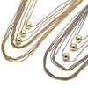 Oro Laminado Fancy Necklace, Gold Filled Style Ball Design, Polished, Two Tone, 04.321.0031.1.24 (02 MM Thickness, 24 Inches Length)