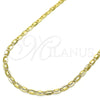 Oro Laminado Basic Necklace, Gold Filled Style Polished, Golden Finish, 04.213.0152.22 (03 MM Thickness, 22 Inches Length)