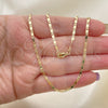 Oro Laminado Basic Necklace, Gold Filled Style Polished, Golden Finish, 04.213.0031.20 (02 MM Thickness, 20 Inches Length)