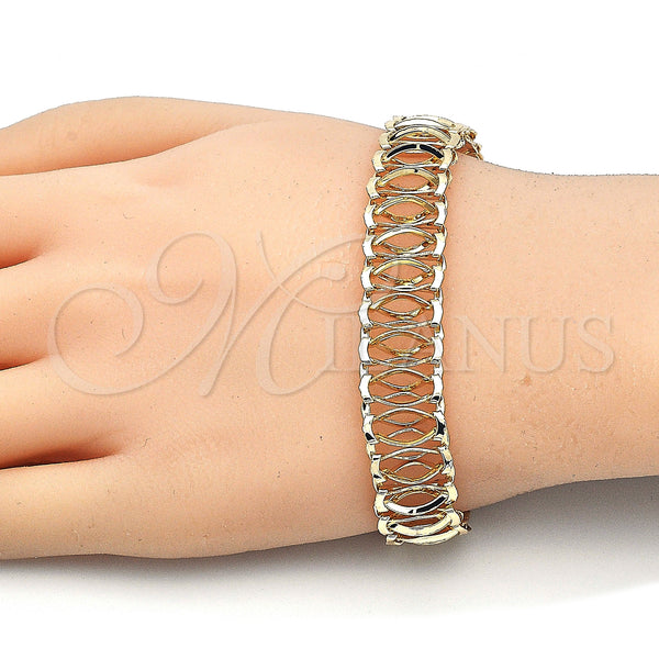 Gold Filled Bracelet — Basic Bracelet Polished 04. 14 MM Thickness 8 — alternate product view — SKU 126010 | Oro Laminado brazalete — básico Bracelet pulido 04. 14 MM Thickness 8 — SKU 126010