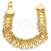 Oro Laminado Basic Bracelet, Gold Filled Style Polished, Golden Finish, 04.197.0002.08 (14 MM Thickness, 8 Inches Length)
