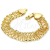 Oro Laminado Basic Bracelet, Gold Filled Style Polished, Golden Finish, 04.197.0002.08 (14 MM Thickness, 8 Inches Length)