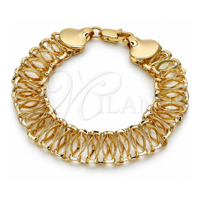 Oro Laminado Basic Bracelet, Gold Filled Style Polished, Golden Finish, 04.197.0002.08 (14 MM Thickness, 8 Inches Length)