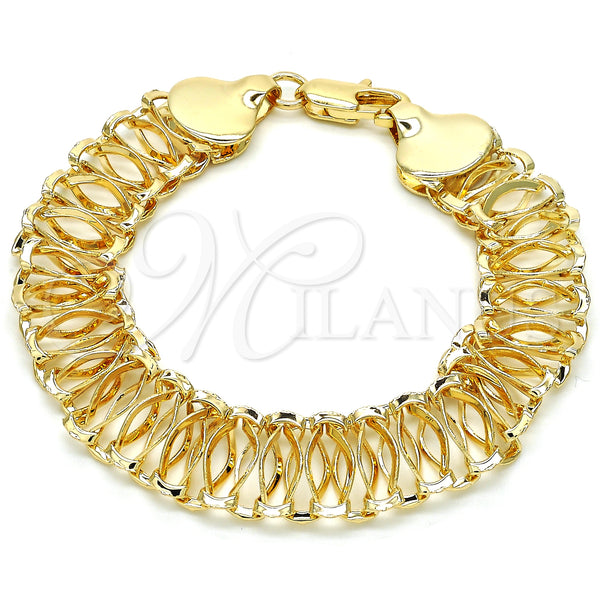 Gold Filled Bracelet — Basic Bracelet Polished 04. 14 MM Thickness 8 — main product view — SKU 126010 | Oro Laminado brazalete — básico Bracelet pulido 04. 14 MM Thickness 8 — SKU 126010