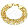 Oro Laminado Basic Bracelet, Gold Filled Style Polished, Golden Finish, 04.197.0002.08 (14 MM Thickness, 8 Inches Length)