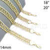 Oro Laminado Basic Necklace, Gold Filled Style Polished, Golden Finish, 04.197.0002.20 (14 MM Thickness, 20 Inches Length)