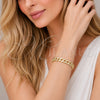 Oro Laminado Basic Bracelet, Gold Filled Style Miami Cuban Design, Polished, Golden Finish, 04.213.0153.08 (08 MM Thickness, 8 Inches Length)