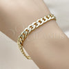 Oro Laminado Basic Bracelet, Gold Filled Style Miami Cuban Design, Polished, Golden Finish, 04.213.0153.08 (08 MM Thickness, 8 Inches Length)