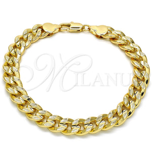 Gold Filled Bracelet — Basic Bracelet Miami Cuban Design Polished 04. 08 — main product view — SKU 126014 | Oro Laminado brazalete — básico Bracelet Miami Cuban diseño pulido 04. 08 — SKU 126014