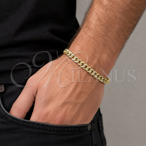 Gold Filled Bracelet — Basic Bracelet Miami Cuban Design Polished 04. 06 — alternate product view — SKU 126019 | Oro Laminado brazalete — básico Bracelet Miami Cuban diseño pulido 04. 06 — SKU 126019