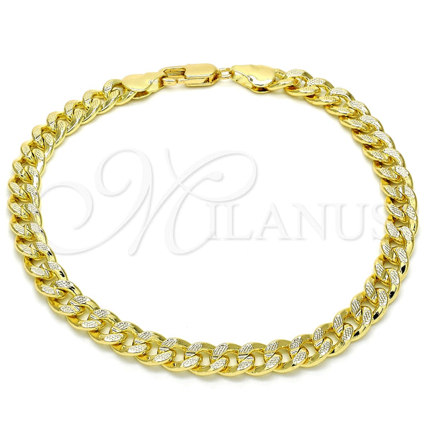 Gold Filled Bracelet — Basic Bracelet Miami Cuban Design Polished 04. 06 — main product view — SKU 126019 | Oro Laminado brazalete — básico Bracelet Miami Cuban diseño pulido 04. 06 — SKU 126019