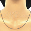 Oro Laminado Basic Necklace, Gold Filled Style Miami Cuban Design, Polished, Golden Finish, 04.213.0157.22 (0.60 Gauge, 02 MM Thickness, 22 Inches Length)