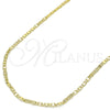 Oro Laminado Basic Necklace, Gold Filled Style Polished, Golden Finish, 04.213.0158.20 (02 MM Thickness, 20 Inches Length)