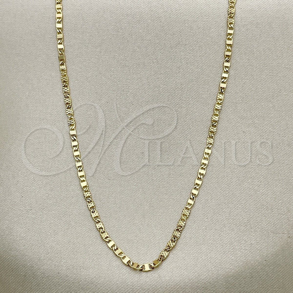 Oro Laminado Basic Necklace, Gold Filled Style Polished, Golden Finish, 04.213.0158.20 (02 MM Thickness, 20 Inches Length)