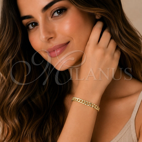 Gold Filled Bracelet — Basic Bracelet Concave Cuban Design Polished 04. 07 — alternate product view — SKU 126025 | Oro Laminado brazalete — básico Bracelet Concave Cuban diseño pulido 04. 07 — SKU 126025