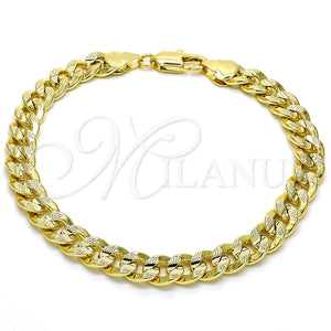 Gold Filled Bracelet — Basic Bracelet Concave Cuban Design Polished 04. 07 — main product view — SKU 126025 | Oro Laminado brazalete — básico Bracelet Concave Cuban diseño pulido 04. 07 — SKU 126025