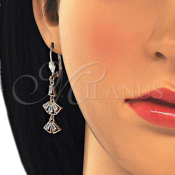 Gold Filled Ring — Long Earring Baguette Design with White Cubic Zirconia — alternate product view — SKU 126040 | Oro Laminado anillo — Long Earring Baguette diseño with blanco Cubic Zirconia — SKU 126040