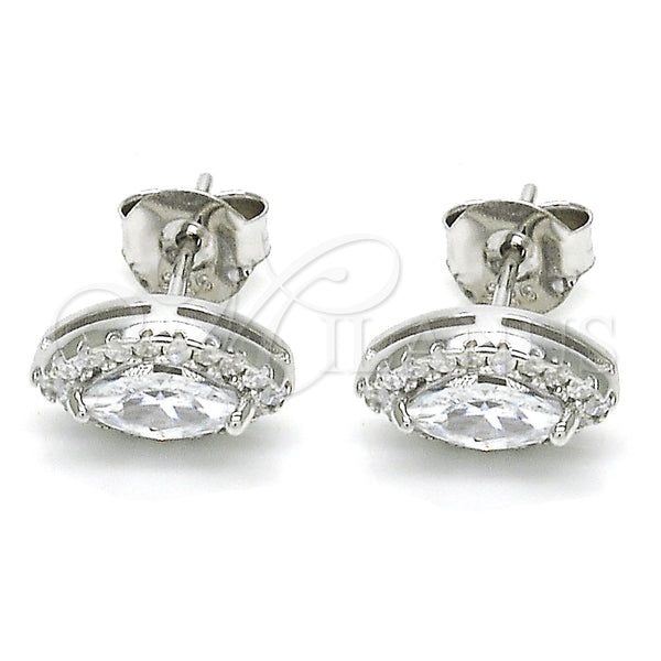 Sterling Silver Ring — Stud Earring with White Cubic Zirconia Polished 02. — alternate product view — SKU 126076 | Plata 925 anillo — Stud Earring with blanco Cubic Zirconia pulido 02. — SKU 126076