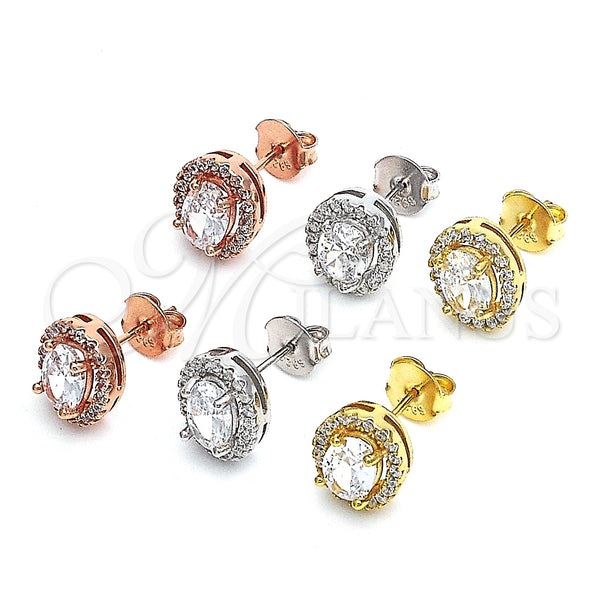 Sterling Silver Ring — Stud Earring with White Cubic Zirconia and White — alternate product view — SKU 126080 | Plata 925 anillo — Stud Earring with blanco Cubic Zirconia and blanco — SKU 126080